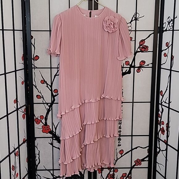 Vintage Liz Roberts Layered Ruffle Dress - Picture 1 of 12
